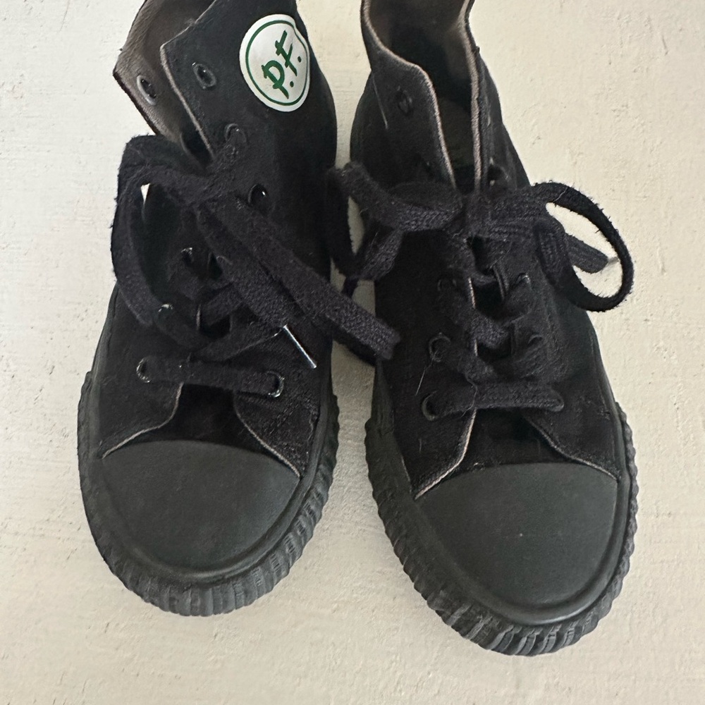 P.F. Flyers Kids Black Canvas Sneakers